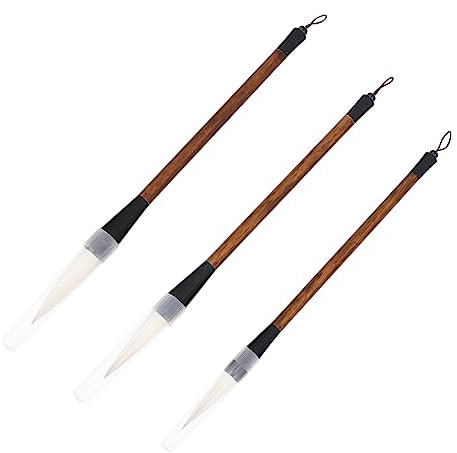 SEWOART 3stücke Chinesische Kalligraphie Pinsel Traditionell Sumi Pinselstift Schreiben Kanji Kalligraphie-stiftpinsel Künstler Anfänger Erwachsene Tintenaufnahme Flüssiges Schreiben