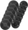Warmhm 12 Stück Mini-Schallplatte Puppe Spielzeit Miniatur Liebenswert Ding Klein Aufzeichnen Menschen Deko Mini-Vinyl-schallplatten Zubehör Für Phonographen Plastik Black