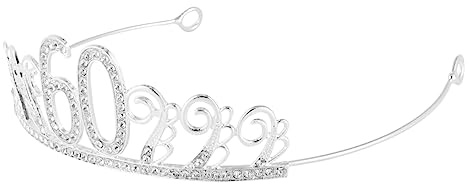 minkissy Décoration de gâteau de couronne décoration de gâteau d'anniversaire Toppers à gâteau decoration fete décoration fete gâteau décoration mariage décor de gâteau en cristal Silver
