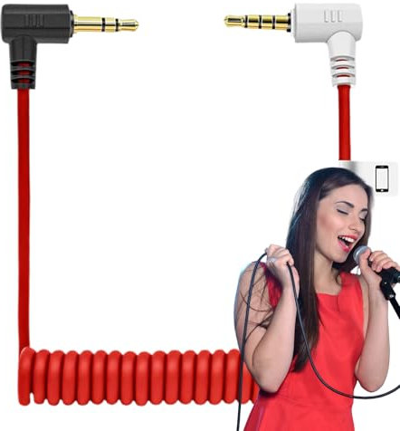 Générique Câble Microphone | Cordon Audio d'Enregistrement | Adaptateur Microphone 3,5mm avec Connexion Stable pour Haut-parleur d'Ordinateur et Enregistrement Sonore
