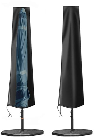 Funda Parasol Funda Sombrilla Jardín,Funda Protectora de Parasol,210D Oxford Fabric Funda para Sombrilla de Playa Negra,para Jardines,Patios y Playas,Impermeable,Anti Viento,Anti UV,190 x 50 x 30cm