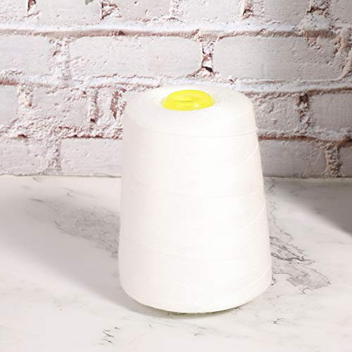Generic 8000 Yards Högkvalitativ Polyester Symaskinstråd för Klädtillbehör, Stark och Hållbar Tråd för Sömnadsdekorationer, Handarbete (Vit)