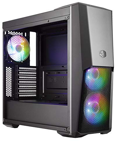 Cooler Master MasterBox MB500 ARGB - Case PC ATX con Semi-Pannello in Rete, 3 Ventole da 120mm Preinstallate, Pannello Laterale in Vetro, Configurazioni Flusso Aria Flessibili - ARGB