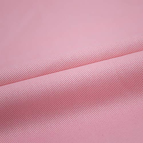 MUYUNXI 150 Cm di Larghezza 100% Cotone Tessuto Denim Giacca di Jeans Leggera E Resistente Gonna di Jeans Jeans Abbigliamento Casual Borsa Patchwork Cuscino in Tessuto Decorazione dell(Color:Rosa)