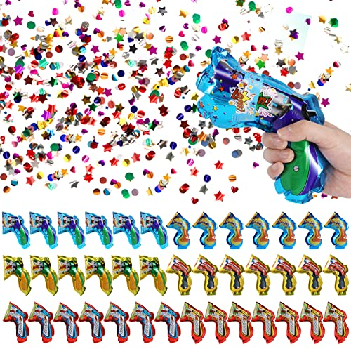 Joycabin Set di 40 cannoni per coriandoli, coriandoli, sparatorie, feste, popper, biodegradabili, per carnevale, compleanni, matrimoni, Capodanno, feste, anniversari
