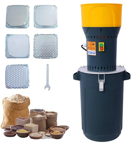 WXFKLDJ Macinacereali 50L Macinino Elettrico per Mais Macinacereali Mulino per Farina Mulini per Farina Macinatore Elettrico per Mais per Mangimi per Mais Macinino per Grano con 5 Setacci