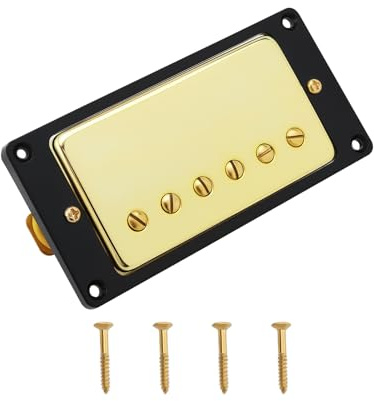 OTOTEC 50mm Neck Guitars Humbucker Double Coil Pickups Gold Electric Guitar Pickup Compatible with LP Style Compatible with Gibson Les Paul with Screws