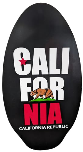37 Wooden Skimboard California Republic Design - Durable Beach Skimboard for All Skill Levels, Lightweight and Stylish for Smooth Gliding on Sand & Water