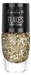 LOVELY Flakes Top Coat, Farbton N2, Deckschicht mit Schuppeneffekt für ein einzigartiges Finish, ideal zum Kombinieren mit Nagellack, 11 ml