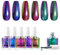 LOPHE Glitzer Nagellack-Set, 6 PCS Holographic Glitter Reflective, Schnelltrocknend Shimmer Nagellack für DIY Nail Art Maniküre zu Hause, Keine Nagellampe Erforderlich