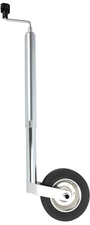 JF HOME BLISS Heavy Duty Support Wheel Support Wheel 48mm Telescopic Support Wheel Trailer Accessories Clamp with Support Wheel Height Adjustable Suitable for Trailers and Caravans Tiller Wheels