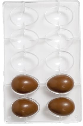 Sicignano | Stampo Professionale per Uova di Cioccolato, in Policarbonato – Stampo per Uova di Pasqua, Pasticcerie, Uova 3D (1, 30 gr)