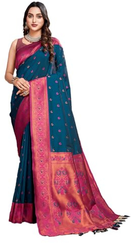 Vedant Vastram Sari en soie Kanjeevaram douce pour femme (Str-Chand)