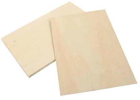 HOODANCOS 5pcs Basswood Laminate Plywood Wood Panels for Art Unfinished Plywood Boards for Pyrography and Wood Painting
