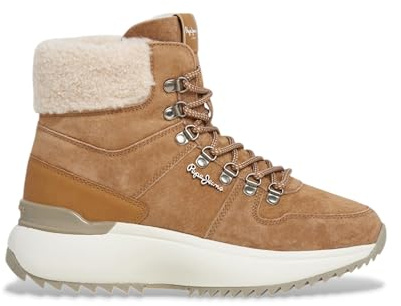 Pepe Jeans Botines de Piel Kimi Desert marrón