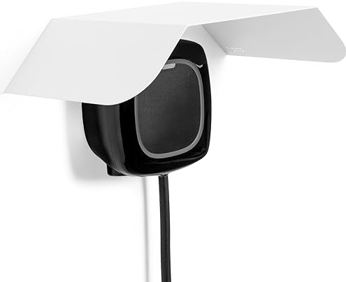 etterr | Tejadillo Metálico para Cargador de Coche Eléctrico | Visera/Marquesina Antilluvia Punto de Carga EV Exterior | Techo Protector Lluvia Wallbox (Techo, Blanco)