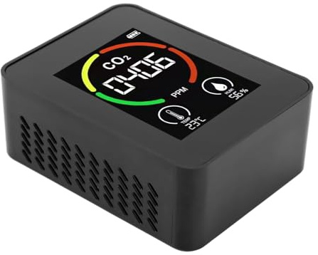 Xixian Détecteur CO2 Monitor de qualité de L'air, Détecteur de Dioxyde de Carbone Portable avec Capteur TVOC pour la Maison, écoles, Immeubles de Bureaux