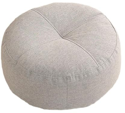 Bodenkissen, dickes Sitzkissen für Bodenfenster, Meditation, Nackenrolle, Yoga, stützendes Kissen, dekorativer Pouf, Sitzkissen, Tatami-Bodenkissen für Wohnzimmer, Tatami, Schlafzimmer (Hellgrau, rund