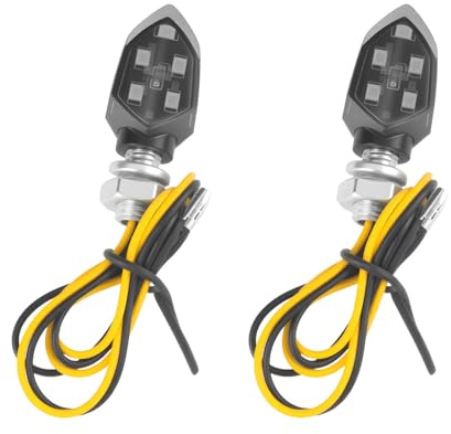 BosuLai 2 x Mini Clignotant LED Adapté Aux Motos 12V, Indicateurs de Moto LED, Clignotants Lumières, Mini lumières de Moto étanches, pour Voitures à pédales
