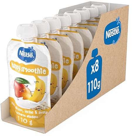 NESTLE Pure Happy Smoothie desde 12 meses, 8 bolsitas de 110g