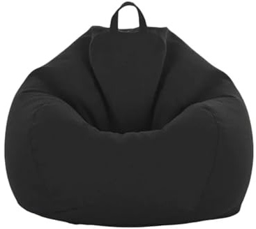 QWWQYDY sittsäck överdrag Lazy soffa skyddsöverdrag sittsäck stolsöverdrag avtagbar tvättbar stretch soffskydd (svart, M)