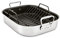 All-Clad 2100095737 E751S264 Stainless Steel Dishwasher Safe Large PFOA Free Nonstick Roaster with Rack Cookware, Silver