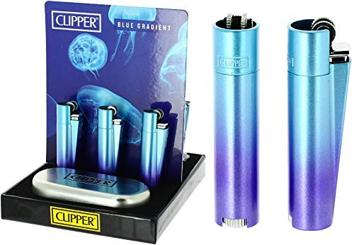 1 Clipper Classic Metal flint- BLue Gradient