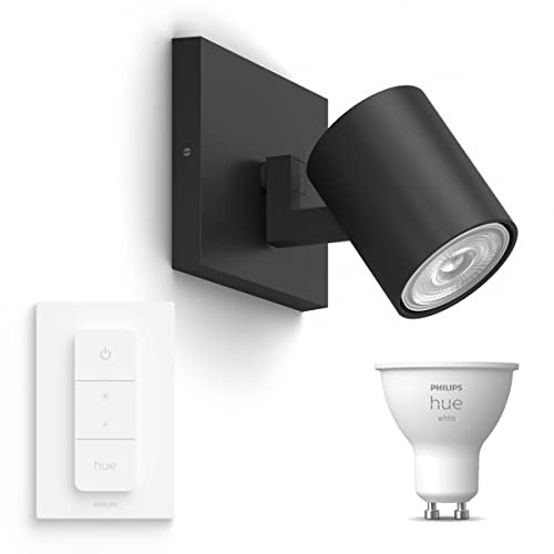 Philips myLiving Runner Faretto da superficie con Hue White GU10 & Dimmer - Faretto da superficie - Bluetooth - 1 punto luminoso - Bianco