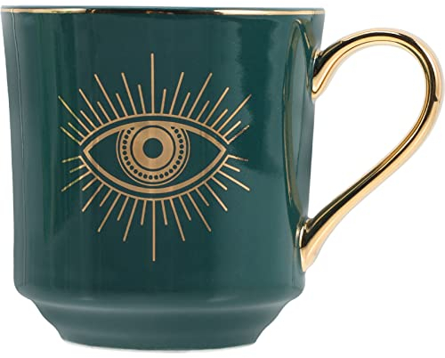 UPKOCH 1 Set Tazza Di Caffè Per Gli Occhi Coppa Di Vin Brulè Tazza Da Latte Tazza Fantasma Oculare Demoniaco Tazze Da Caffè Astrologiche Tazza Di Tè Adornare Piattino Ufficio Ceramica