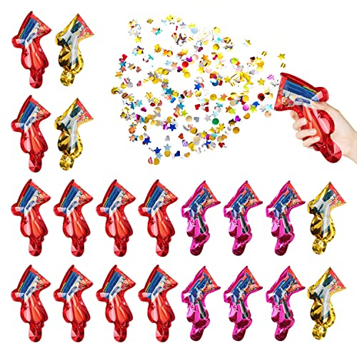 20 Stück Konfettikanone Set, Party Popper, Konfetti Shooter Konfetti Bombe,für Hochzeit, Geburtstag, Jubiläum, Valentinstag, Karneval.