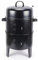 Räuchergrill Pellet Smoker Grill Räucherofen 3-in-1: Smoker, Schmortopf, Grill - Thermometer, einstellbarer Luftdurchlass, Doppelschichtig, 40cm Durchmesser