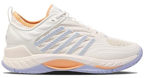 K-Swiss Women's Hypercourt Supreme 2 Tennis Shoe, Star White/Heather/Peach Fuzz, 39 EU