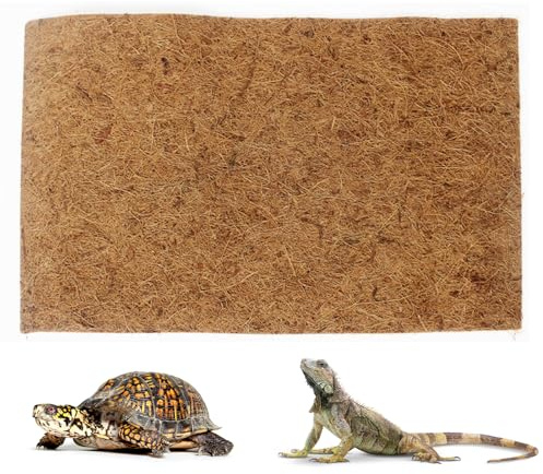Alfombra de Reptiles de Fibra de Coco, Sustrato de Reptil, Estera de Fibra de Coco, Apto para Reptiles, Camaleones, Serpientes y Lagartos en Terrarios, Proporcionar un Hábitat Seguro, 50 x 30cm