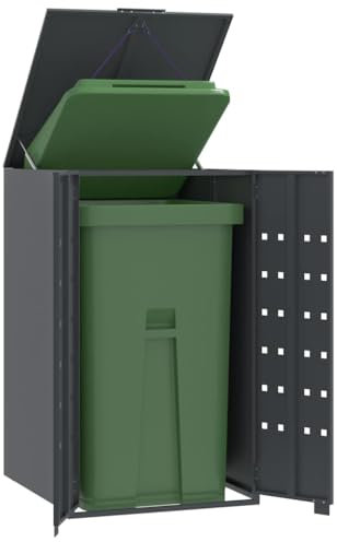 Rangement à roulettes pour poubelles pour bac Unique Anthracite, Maison & Jardin, Produits ménagers, Accessoires pour conteneurs à déchets, Cache-conteneurs à déchets, Anthracite, 28.6 KG, 4008426