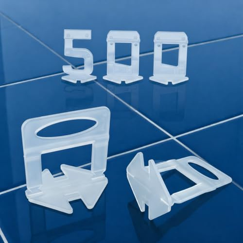 Brikora - 500 Croisillon autolivellante 2 mm per piastrelle - Crociere kit guarnizione piastrelle - Cuneo piastrelle autolivellante strumento livello posa bagno e pavimento Correttore livellamento