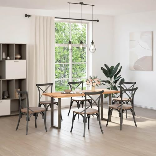 Gecheer Gambe per tavolo consolle, struttura in acciaio naturale design squadrato, piedini livellatori regolabili, dimensioni 38x(72-73) cm, per montaggio facile e stabile
