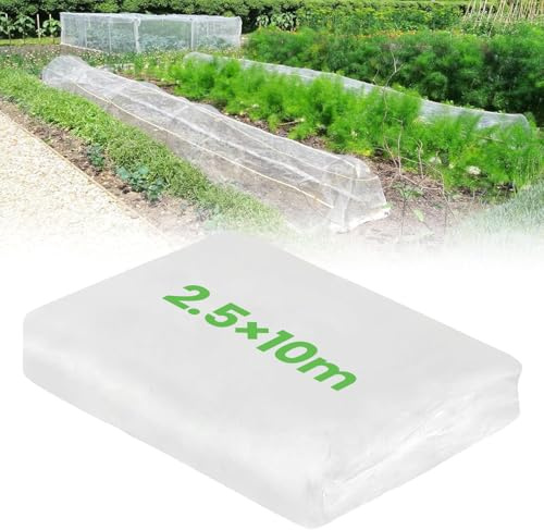 auvstar 2.5x10m Red Antiinsectos, Malla Antipajaros, Redes para Protección de Plantas, Que Protege Los árboles Frutales y Las Hortalizas de Los Daños Causados por Los Insectos
