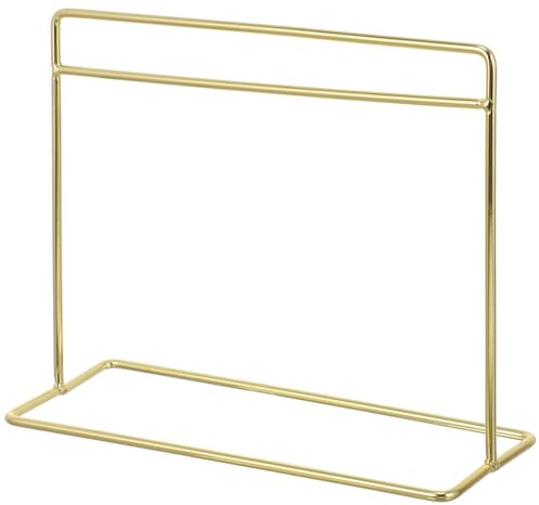 Veemoon Mini Présentoir en Fer Doré Petit Format 15x12 Cm, Accessoire Décoratif pour Maison de Poupée Bjd, Étagère Miniature Fonctionnelle pour Vêtements et Rangement Poupées, Meuble