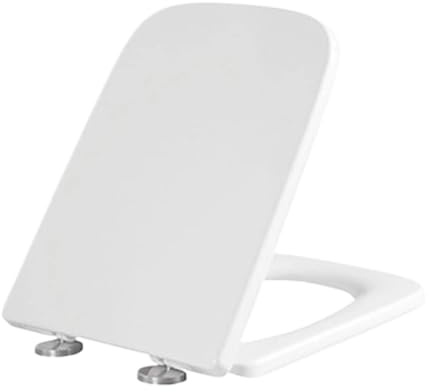 Tapa Vater Amortiguada Tapa de inodoro universal cuadrada cierre, tapas lento, ancho 34 cm, largo 40 a 49 para Baño