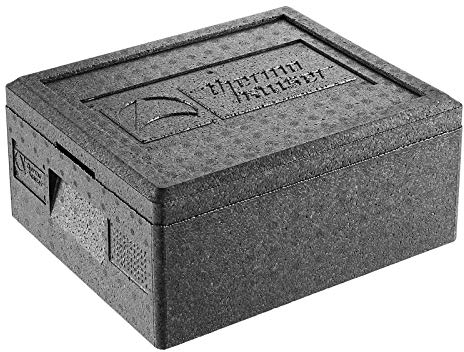 Thermohauser EPP-Thermobox GN 1/2 inklusive Deckel - 7 Liter Volumen - 39 x 33 x 14,5 cm, schwarz