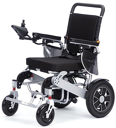 DREAMyun Elektrorollstuhl Faltbarer Leichter Deluxe Power Mobility Aid Rollstuhl Dualer 500W-Motor mit Li-Ion Battery 24V 20Ah, Elektrischer Rollstuhl Faltbar für ältere und behinderte Menschen