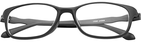 Vepiant Nearsighted Distance Glasses For Men and Women Retro Myopia Glasses TR90 Lightweight Shortsighted Eyeglasses Black Full Frame Blue Light Filter EyewearTHESE ARE NOT READING GLASSES