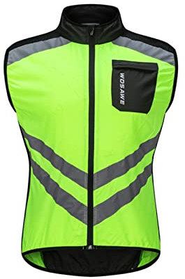 Fahrradweste Herren Sommer Leicht Softshell Winddicht Wasserdicht ärmellose Weste Laufweste Mesh-Futter Innen Sommerweste Männer Leicht Mountainbike Windweste Reflektierendes Sportweste Oberteil