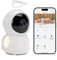 WOUWON Babyphone Caméra avec Support, Détection des Pleurs, Réel 2K Caméra bébé Surveillance, Babyphone Connexion WiFi et Contrôle App, Température & Humidité, Berceuses, Lumière RVB