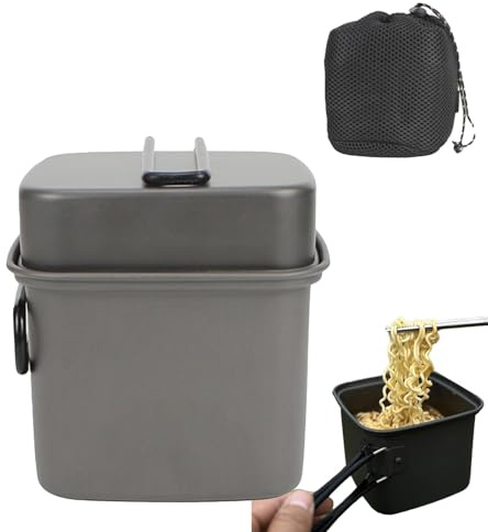 Acunny Batterie de cuisine de camping | Batterie de cuisine de camping | Ustensiles de cuisine anti-adhésifs en aluminium | Accessoires de camping | Ustensiles de cuisine