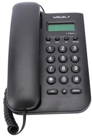 DIYEAH Wall Mounted Telephone Corded Phone Battery-Free Landline Extension for Office Home Use Simple Design Reliable Call Function