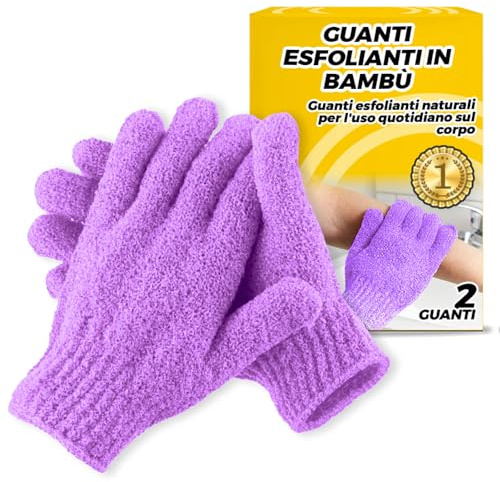 Guante Exfoliante Corporal - Esponja Exfoliante Corporal - Guante de Crin - Limpieza y Exfoliación - Elimina Células Muertas, Mejora la Circulación, Suaviza la Piel - Todo Tipo Pieles - (Pack 2 uds)