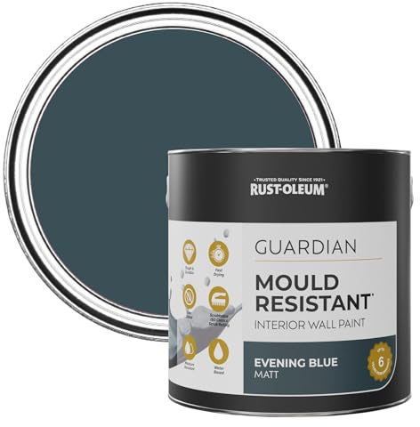 Rust-Oleum Blue Guardian Mould Resistant Wall Paint - Evening Blue 2.5L