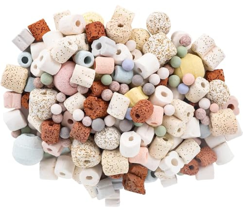 Bessy shop Masse Filtrante Aquarium,Accessoires pour Filtres D'aquarium,10 en 1 Accessoires pour Filtre D'aquarium,Anneaux en Céramique,pour Tous Les Types D'aquariums Et Bassins