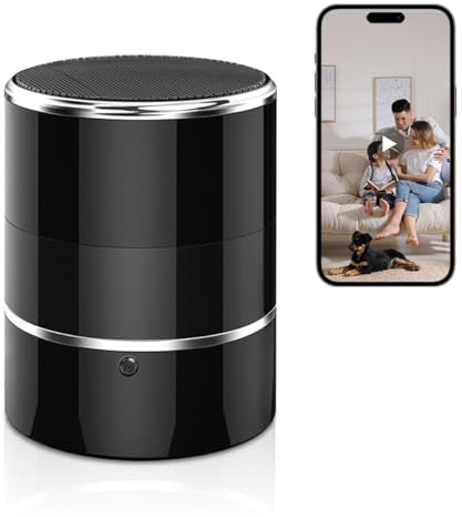 CHEJZVAY Hidden Spy WiFi Camera in Bluetooth Speaker with 240° Viewing Angle,Hd 1080P,Wireless Security Cameras,Nanny Cams Phone App,Motion Activated for Home Offices Store(2.4G /5G)